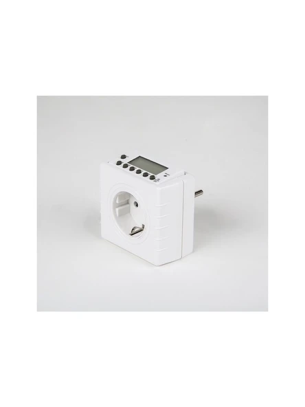 3680W, 16 Amper, Çok Kaliteli Dijital Göstergeli Zaman Ayarlı Akıllı Priz, Dijital Zaman Saatli Priz - 4