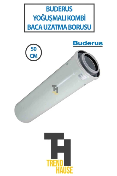 Buderus Yoğuşmalı Kombi Baca Uzatma Borusu (50CM) (ORJİNAL) ürün görseli 1