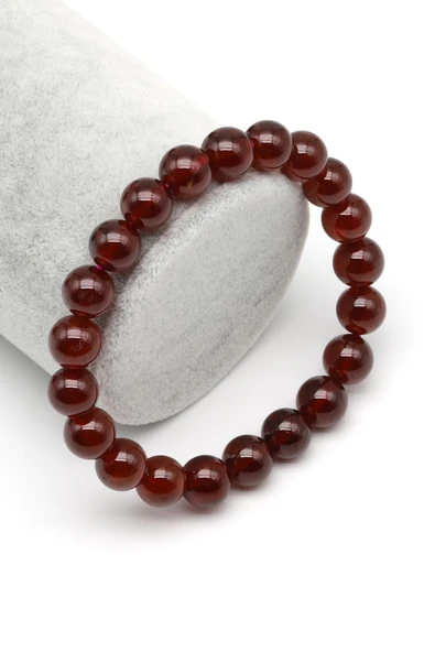 Garnet Doğal Taş Bileklik 9 mm Küre Kesim ürün görseli