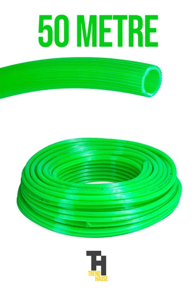 1/2 Silikonlu Dayanıklı Bahçe Hortumu (50 Metre) Yeşil ürün görseli 1