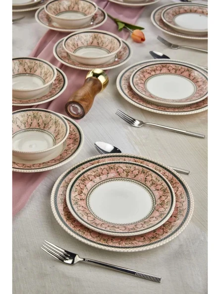 Cooker CKR4165 Dijital Baskılı Porselen Yemek Takımı 24 Parça ürün görseli 1