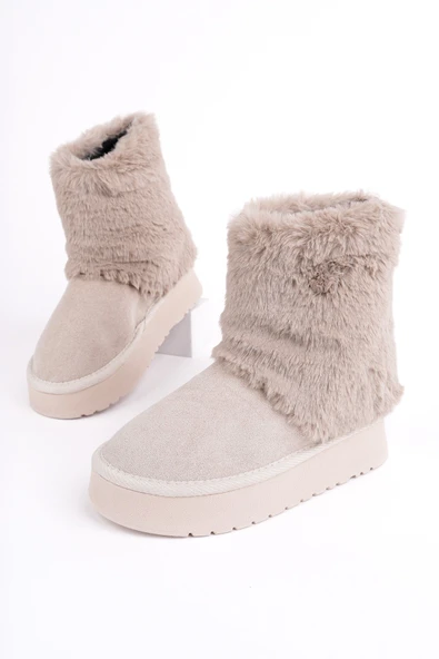 Muggo COZY Kürklü Kalın Taban Çocuk Kışlık Mini Bot - 2