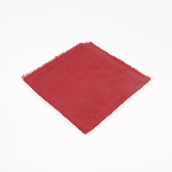 Flamlı Pamuklu Eşarp (96x96 cm. Bordo)
