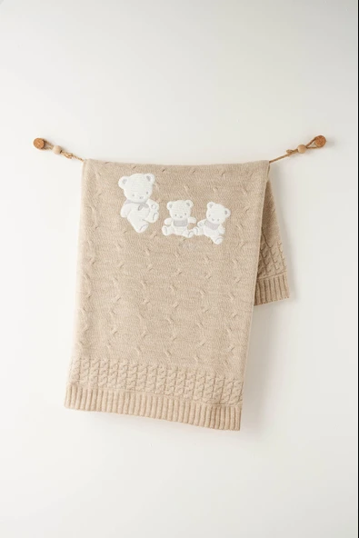 Bebek Triko Battaniye  85x100 cm Knitted Blanket AC26341 ürün görseli