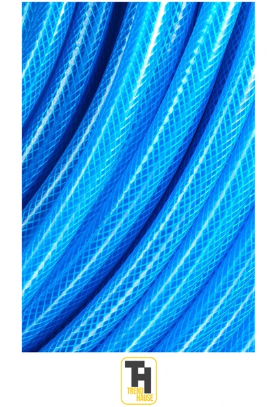 1/2 Örgülü Bahçe Hortumu Çatlamaz, Kırılmaz, Esnek (10 metre) Mavi - Resim 2