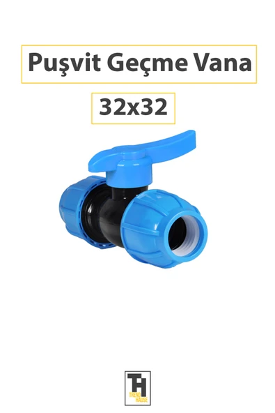 32X32 Puşvit Geçme Plastik Vana – Pratik Bağlantı, Sızdırmaz Yapı