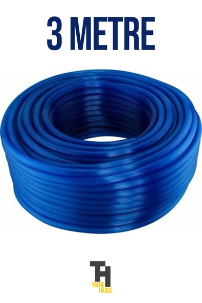 1/2 Silikonlu Dayanıklı Bahçe Hortumu (3 Metre) Mavi ürün görseli 1