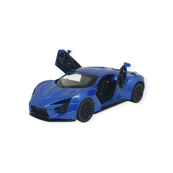 Çek Bırak Metal Arabalar 13 cm - SR2210- Mavi - Resim 2