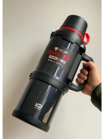 Vacuum 4 Litre Aile Boy Paslanmaz Çelik İSSİ Termos Karışık Renk - 3