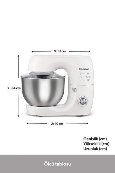 Profashion 3082h Stand Mikser Krem 5.2 Litre - 2