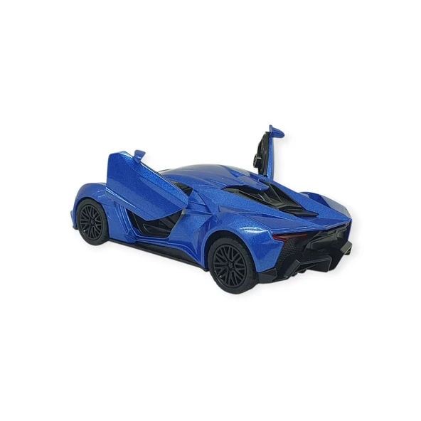 Çek Bırak Metal Arabalar 13 cm - SR2210- Mavi - Resim 3