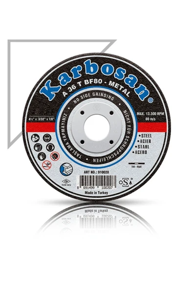 KARBOSAN Metal Kesici Taş 115 Nk - 115x3.22 - 5 Adet