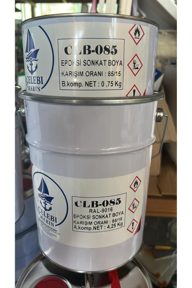 Çelebi Purpox Marine Epoksi Son Kat Boya Mavi RAL5017 5 KG