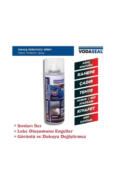 Vodaseal Vodeaseal Kumaş Koruyucu Su Kaydırma Özellikli Sprey 200 ml - Resim 2