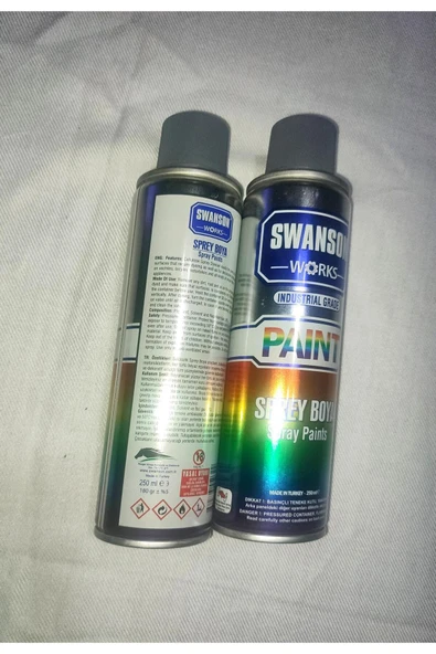 SWANSON Gri Renk Spray Boya 250 Ml (3adet) - Resim 3