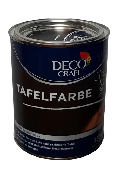 Spreycim Deco Craft Kara Tahta Boyası Tebeşir Boyası Mat Siyah 750 ML