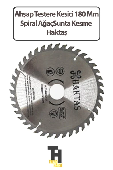 Ahşap Testere Kesici 180 Mm Spiral Ağaç Sunta Kesme Haktaş