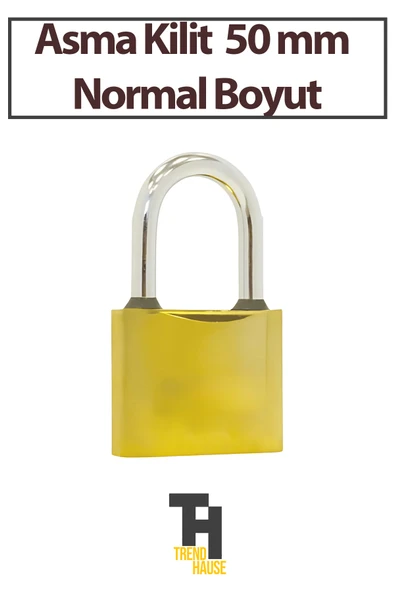 Asma Kilit Sarı 50 mm Normal Boyut