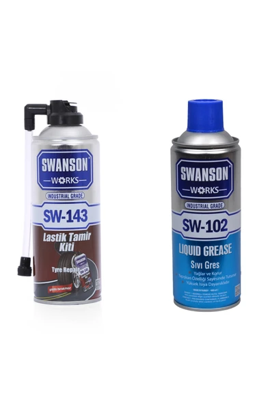 Spreycim Lastik Tamir Köpüğü Kiti + Sıvı Gres Dişli Zincir Yağlayıcı Sprey İkili Set 400 ML ürün görseli 1