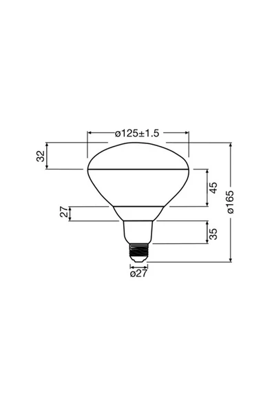 Ledvance 250W Infrared Isıtıcı Lamba Kırmızı E27 Duy - Resim 3