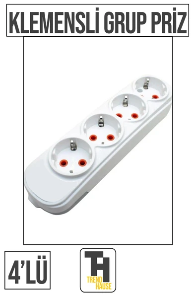 4'lü Klemensli Grup Priz