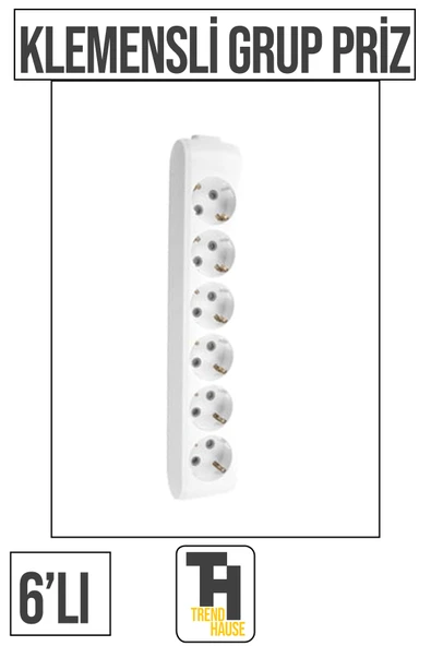6'lı Klemensli Grup Priz
