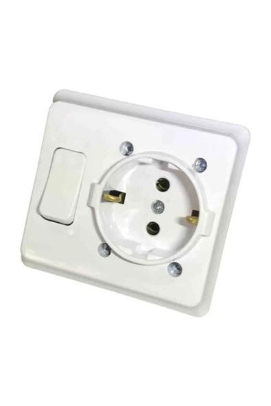 NE-AD Sıva Altı Anahtarlı Topraklı Priz (Tek Gövde) - 3