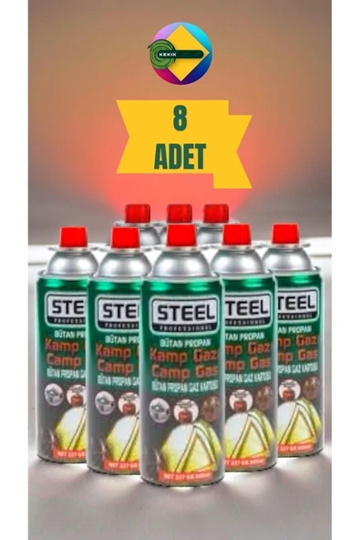 KEKİKDÜKKAN 8'li Steel Kamp Ocak Gazı - Resim 6