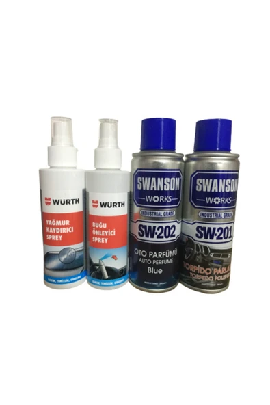 SWANSON WORKS Buğu Önleyici+yağmur Kaydırıcı+torpido Temizleyici+oto Parfüm ürün görseli