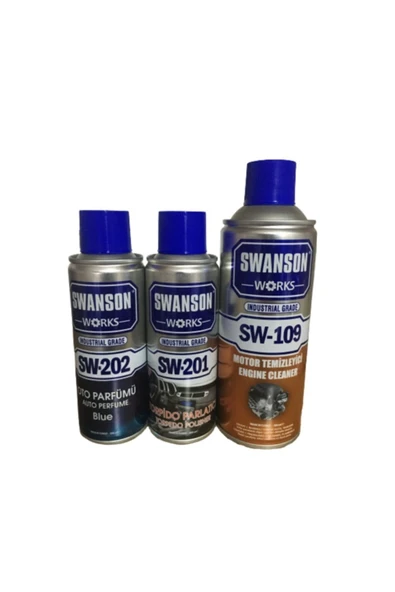 SWANSON WORKS Torpido + Oto Parfüm + Motor Temizleyici Sprey - Resim 2