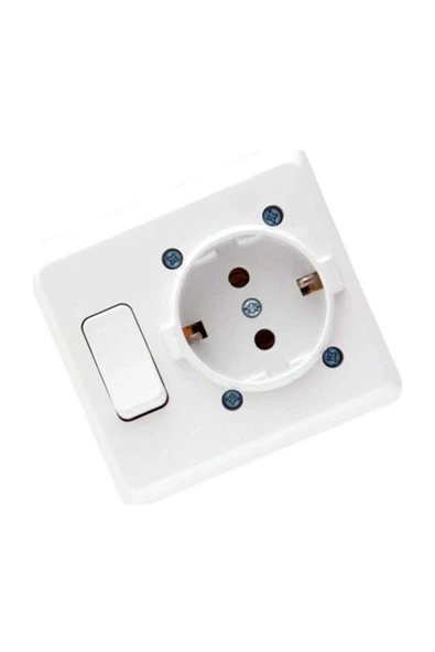 NE-AD Sıva Altı Anahtarlı Topraklı Priz (Tek Gövde) - 2