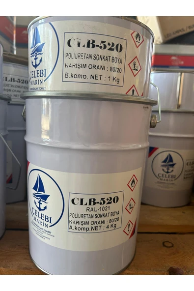 Spreycim ÇELEBİ MARİN POLİÜRETAN SON KAT BOYA RAL1021 SARI 5 KG ürün görseli