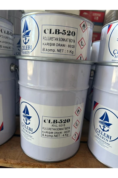 Spreycim ÇELEBİ MARİN POLİÜRETAN SON KAT BOYA RAL5015 MAVİ 5 KG ürün görseli