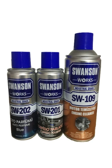 SWANSON WORKS Torpido + Oto Parfüm + Motor Temizleyici Sprey ürün görseli