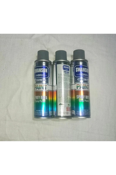 SWANSON Gri Renk Spray Boya 250 Ml (3adet) - Resim 2