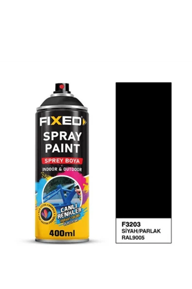 Spreycim SGS Fixed Akrilik Yüksek Sıcaklığa Dayanıklı Mat Siyah Sprey Boya 400 ML ürün görseli