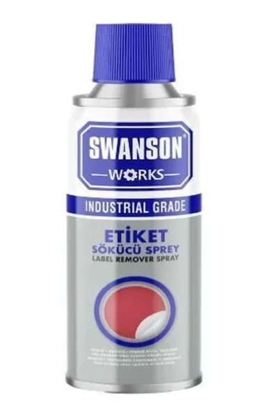 SWANSON WORKS Etiket Sticker Folyo Yapışkan Kalıntılarını Sökücü Sprey 200 ML