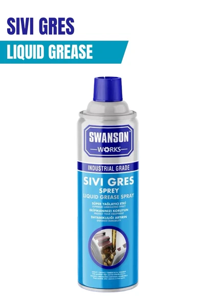 SWANSON WORKS Sıvı Gres Sprey 200 ML -- Otomotiv, bisiklet bakımı, ev aletleri ve endüstriyel makineler... - Resim 2