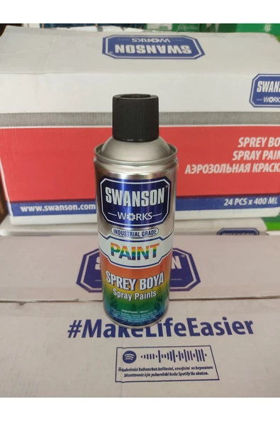 SWANSON Siyah Sprey Boya 400ml - 2