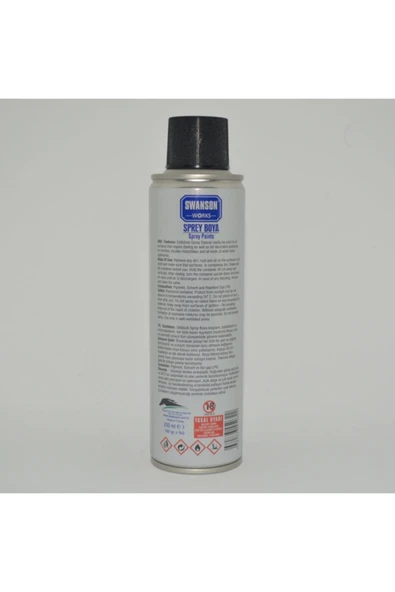 SWANSON WORKS Sprey Boya Gri 250 Ml - Resim 3