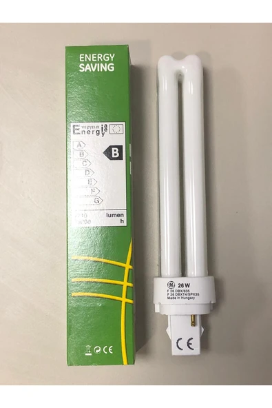 General Electric 2 Adet G/e Plc 26w/835 2p 3500 Kelvin 1710 Lümen Sarı Boy:16.5cm ( 10w-13w-18w Yerine Olmaz ) - Resim 3
