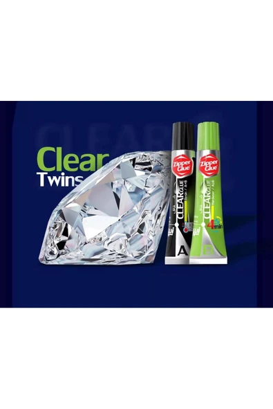 Zipper Glue Ikiz Tüp Iran Yapıştırıcısı Kuvvetli Plastik Çelik Cam Metal Yapıştırıcı şeffaf - Resim 2