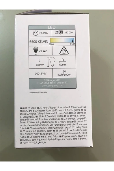 General Electric 5 ADET  GENERAL ELC LED 10W=60W 850 LÜMEN 6500K BEYAZ 25.000 SAAT - Resim 2