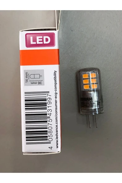 Osram 5 ADET G4 LED LAMBA 12V 2,2W=300 LÜMEN 2700 KELVİN SARI 15,000 SAAT 14mmX36mm - Resim 3