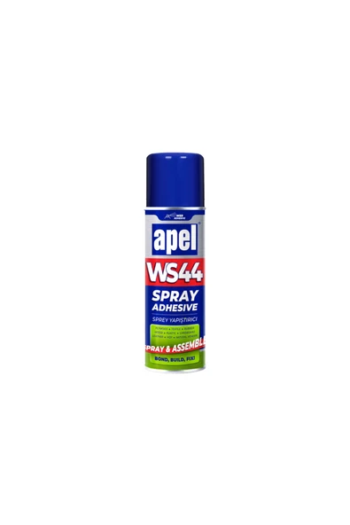 APEL WS44 Genel ve Çok Amaçlı Ahşap, Tekstil, Plastik Sprey Yapıştırıcı 400 ML