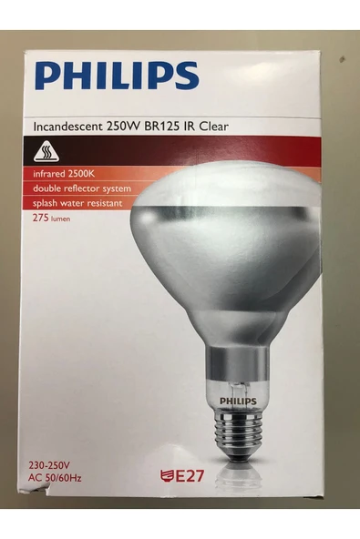 Philips 250W E27 İNFRARED ŞEFAF ISI VEREN LAMBA ürün görseli 1