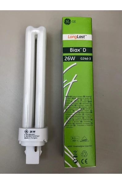 General Electric 5 Adet G/e Plc Lamba 26w/827 2p 2700 K 1800 Lümen Sarı Boy:16.5cm ( 10w-13w-18w Yerine Olmaz ) ürün görseli 1