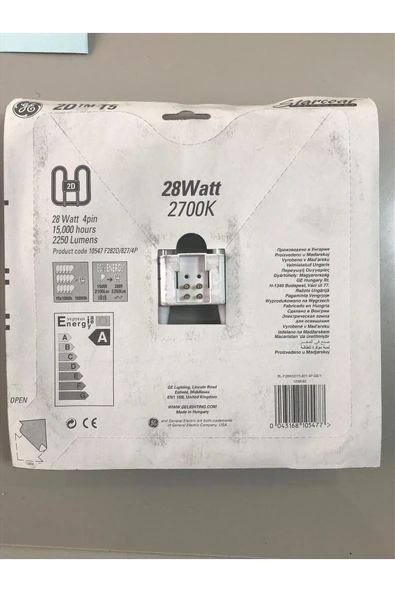 General Electric GENERAL ELC. F282D/827/4P  FLORESAN 28W 2700K SARI 2250 LÜMEN - Resim 4