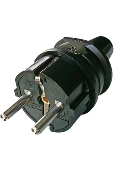 VİKO 5'li Paket Topraklı Erkek Fiş Siyah ürün görseli 1