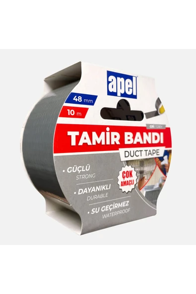 APEL Tamir Bandı (duct Tape) Askılı Karton 48mm X 10m Gri ürün görseli